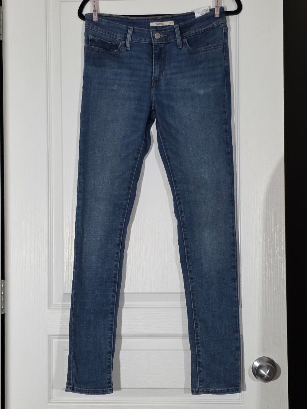 Levi's 711 Stretch Skinny Jeans - Medium Blue Size 28